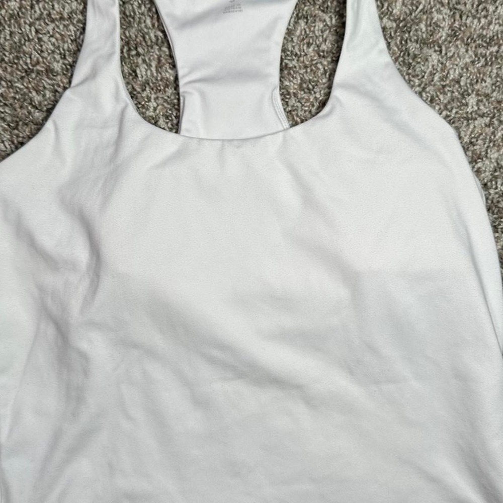 DSG White Women's Tank Top With Built in Bra Size Small